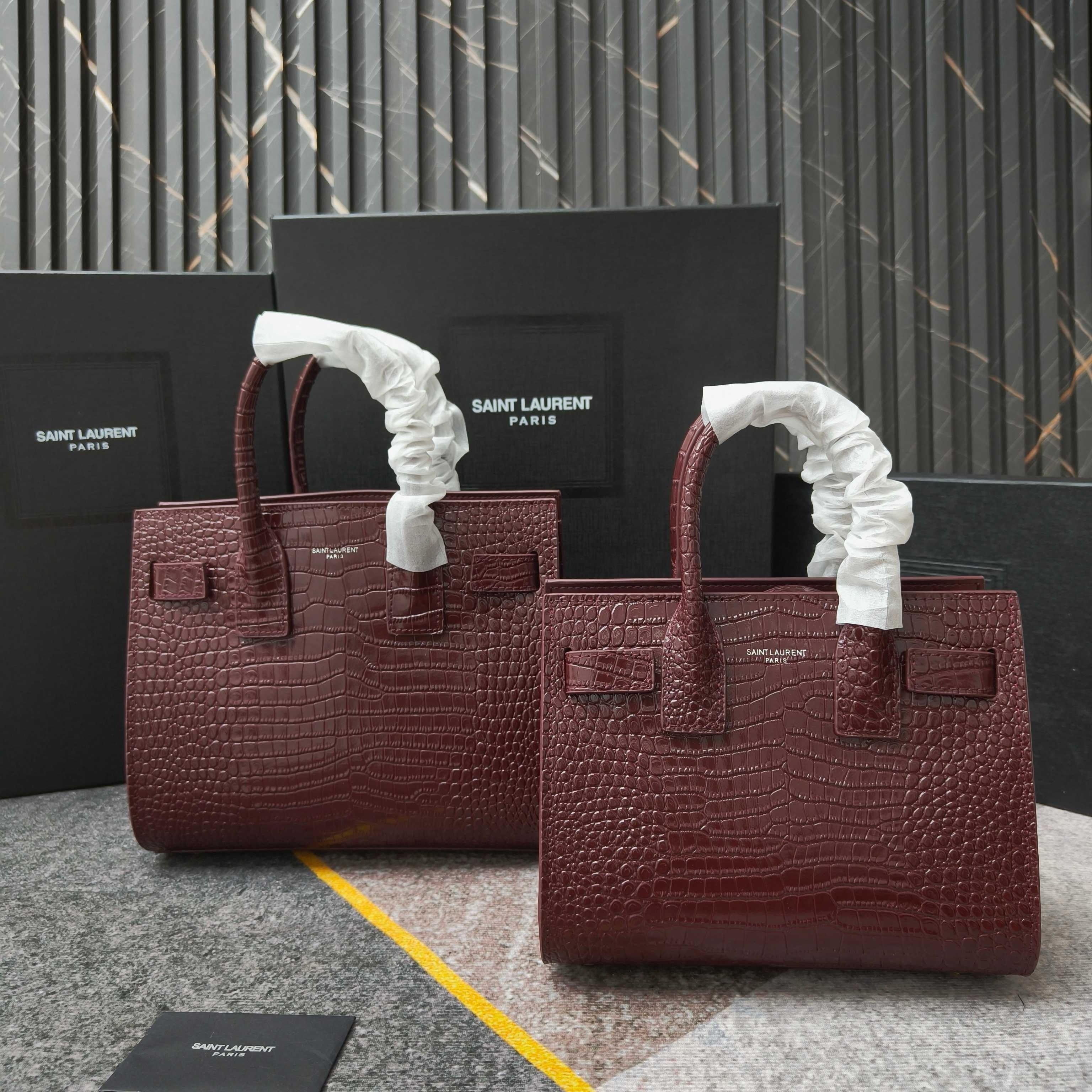 Saint Laurent Sac de Jour – Leather Top Handle Bag