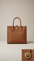 Structured Tote in Full-Grain Leather