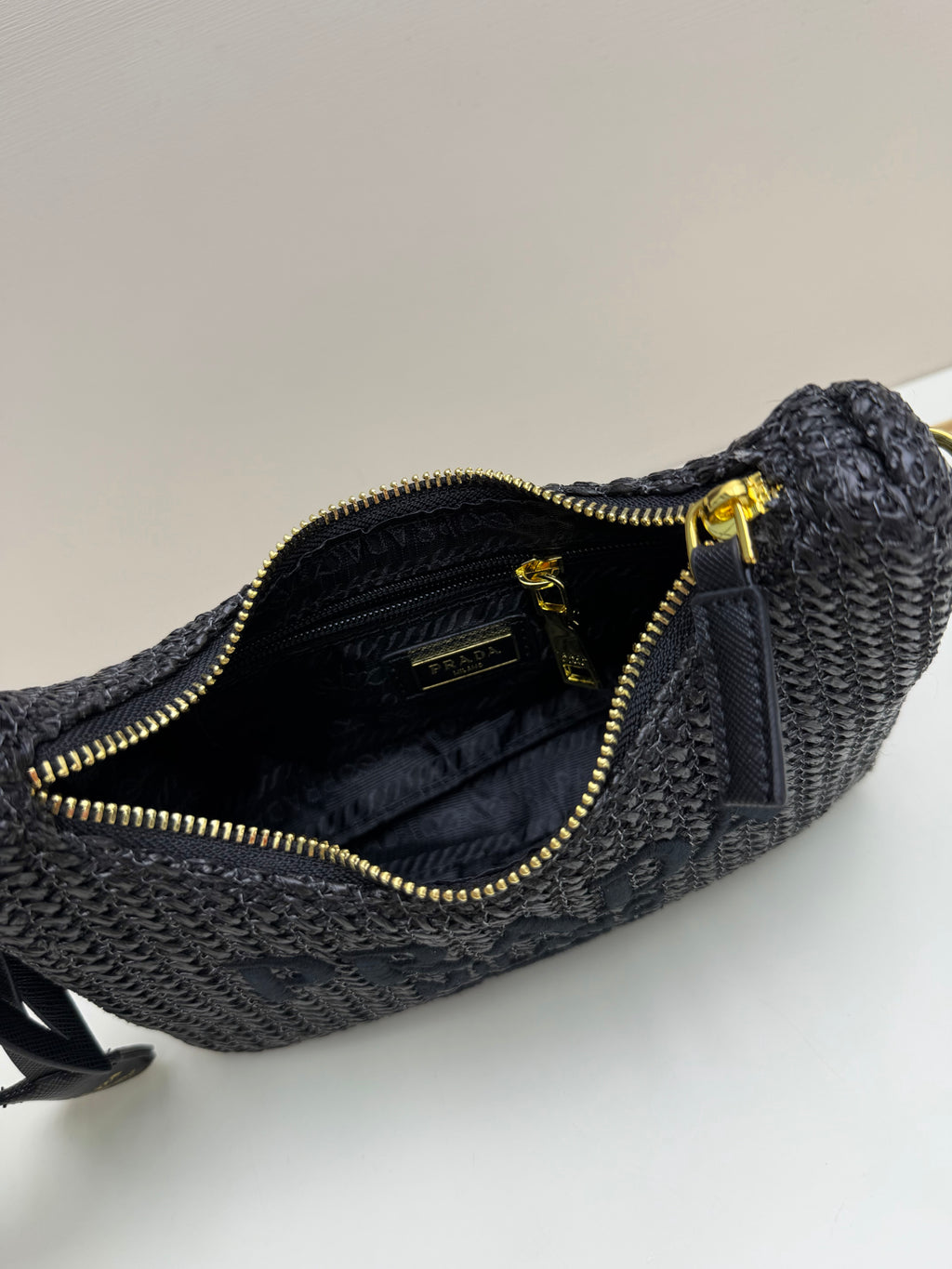 Prada Arqué Shoulder Bag – Authentic Brushed Leather Luxury Designer Handbag