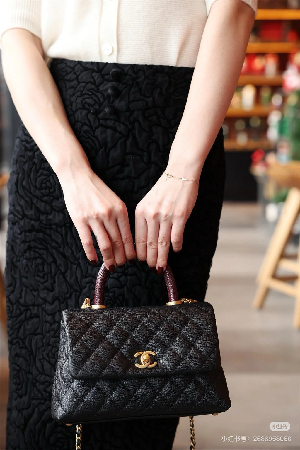 Chanel Coco Handle Bag – Authentic Quilted Leather Luxury Top Handle Handbag