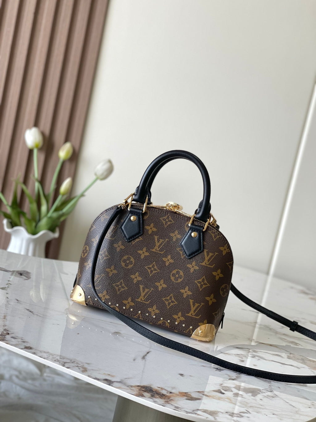 Louis Vuitton Alma BB Monogram Canvas Handbag – Luxury Crossbody Bag