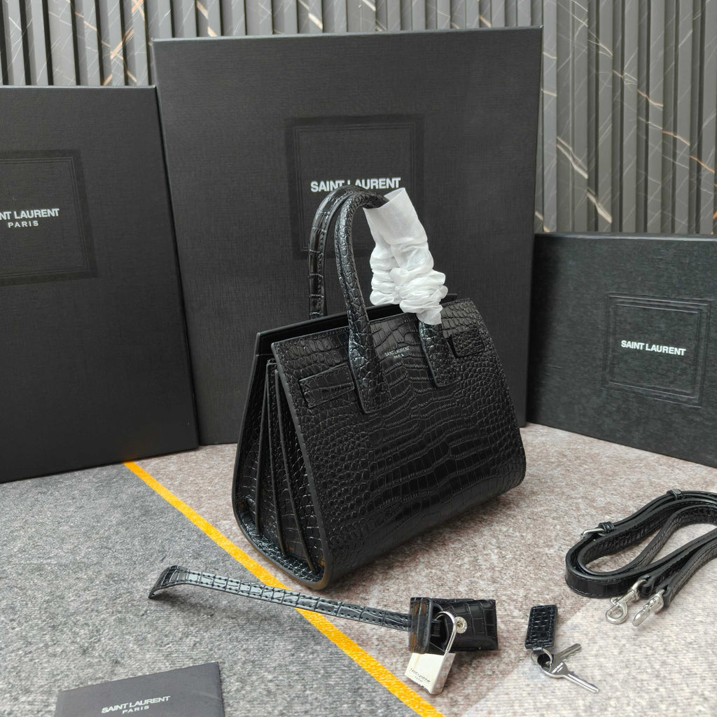 Saint Laurent Sac de Jour – Leather Top Handle Bag