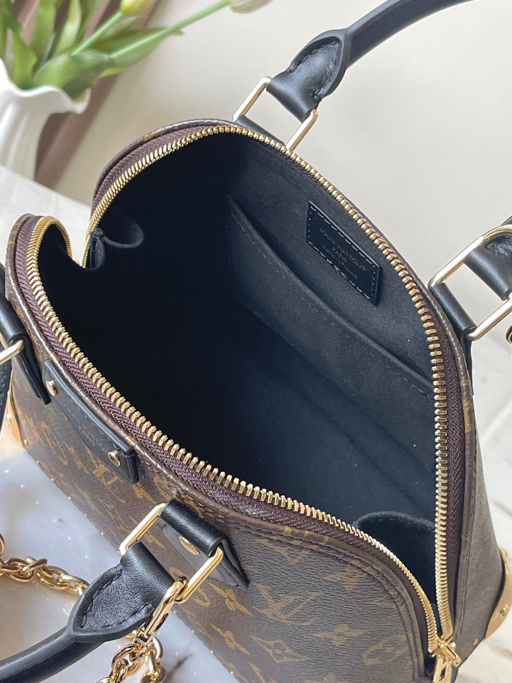 Louis Vuitton Alma BB Monogram Canvas Handbag – Luxury Crossbody Bag