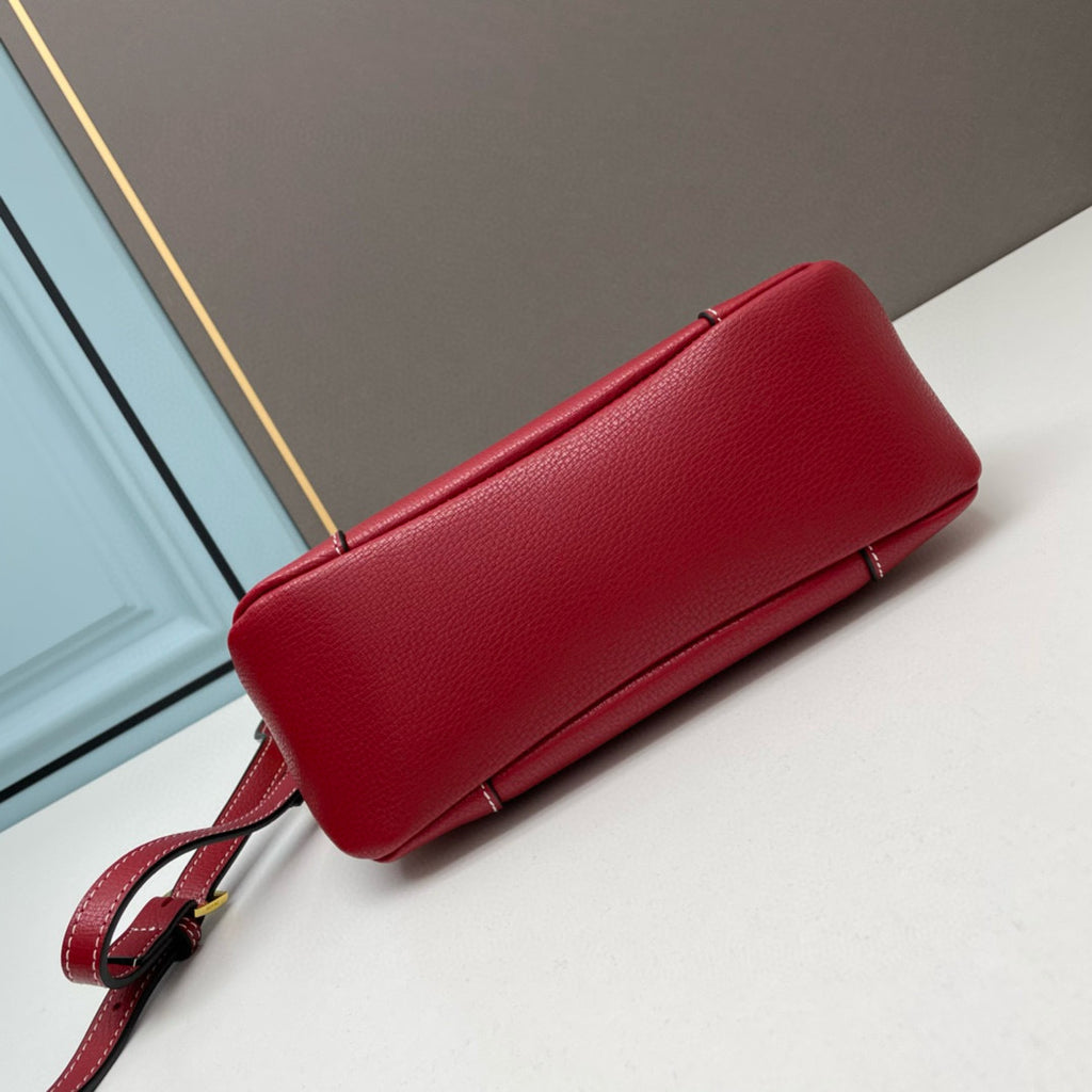 Prada Arqué Shoulder Bag – Authentic Brushed Leather Luxury Designer Handbag