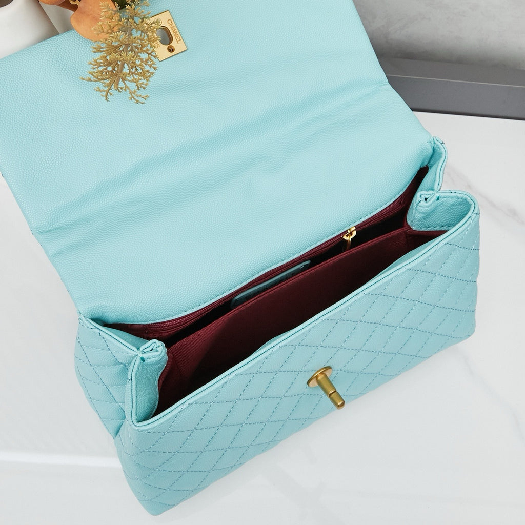 Chanel Coco Handle Bag – Authentic Quilted Leather Luxury Top Handle Handbag