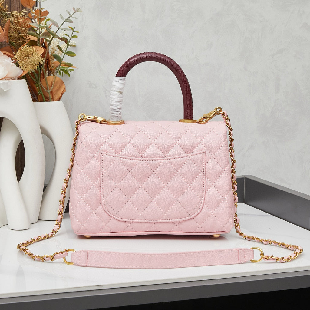 Chanel Coco Handle Bag – Authentic Quilted Leather Luxury Top Handle Handbag