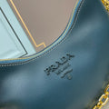 Prada Arqué Shoulder Bag – Authentic Brushed Leather Luxury Designer Handbag