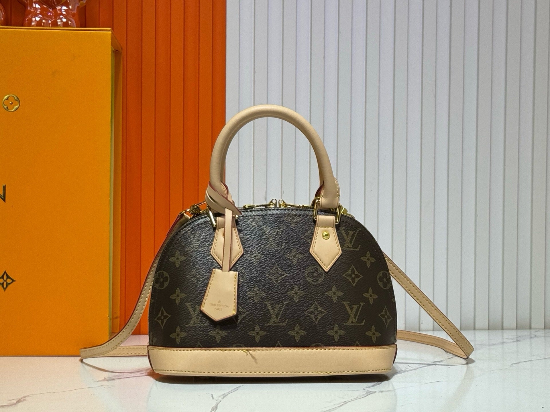 Louis Vuitton Alma BB Monogram Canvas Handbag – Luxury Crossbody Bag
